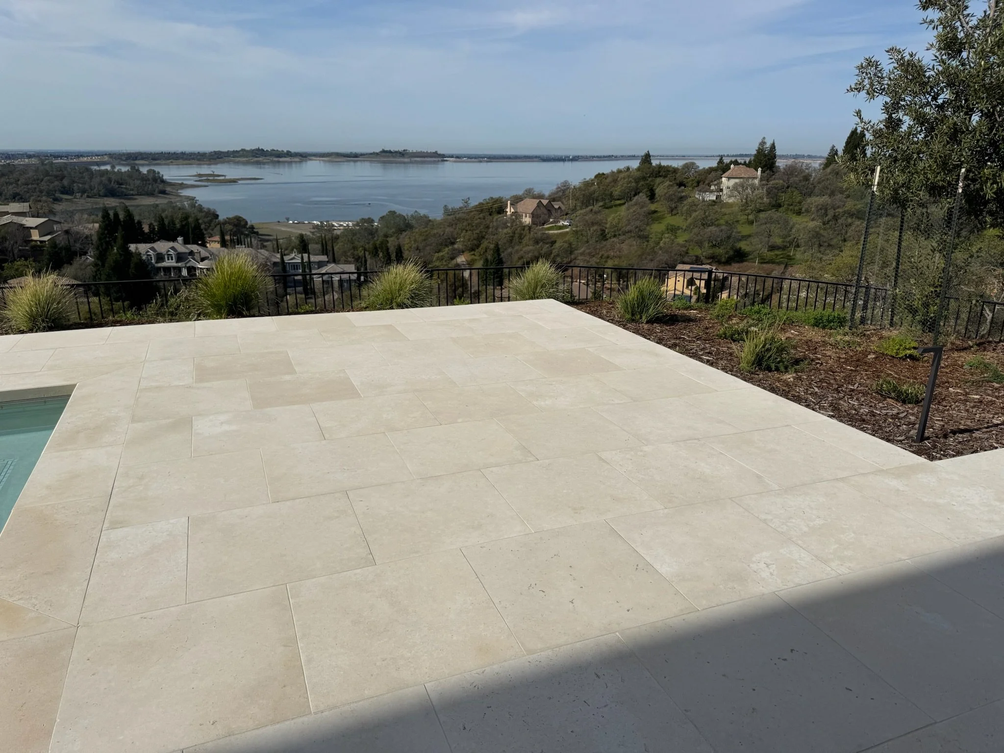 White Paving and Coping