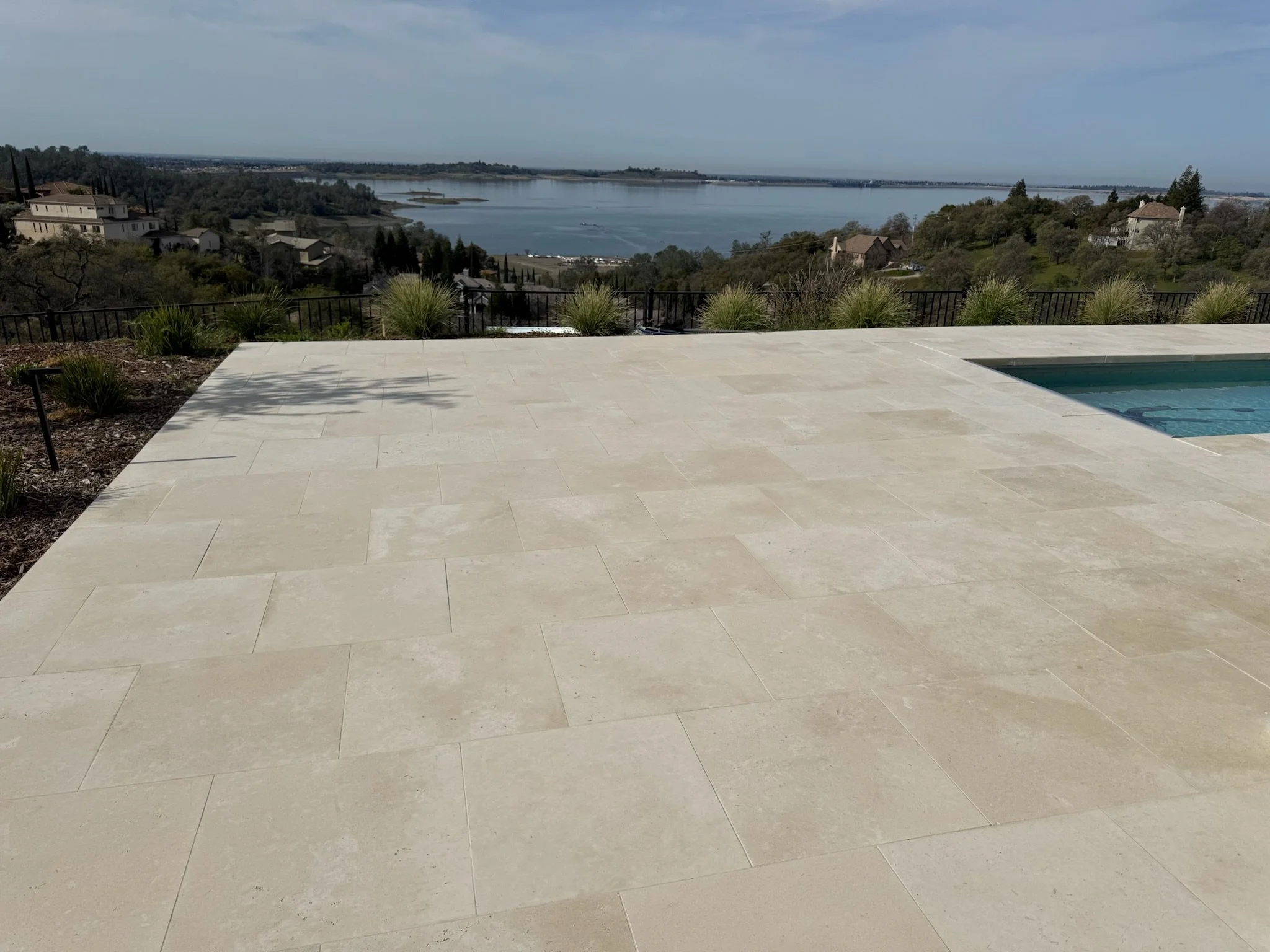 White Paving and Coping