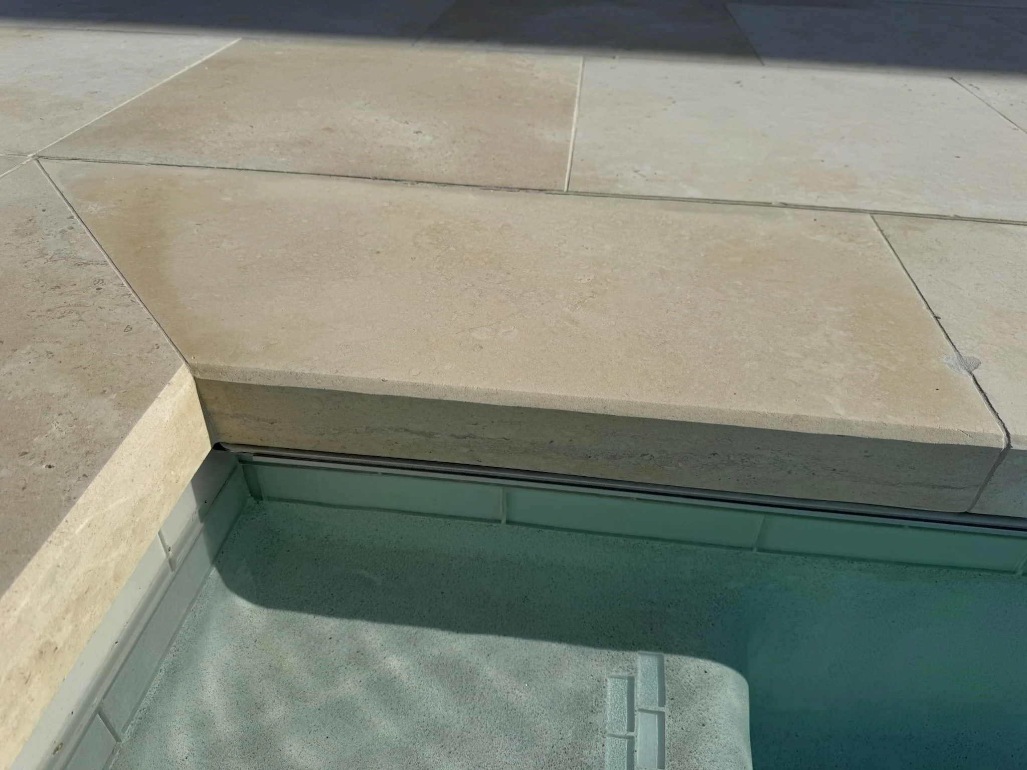White Paving and Coping