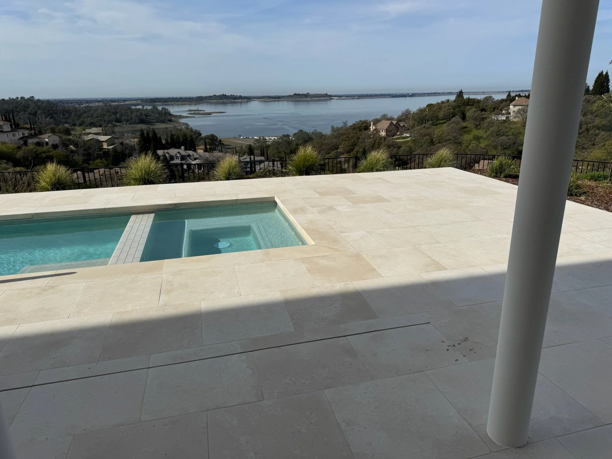 White Paving and Coping