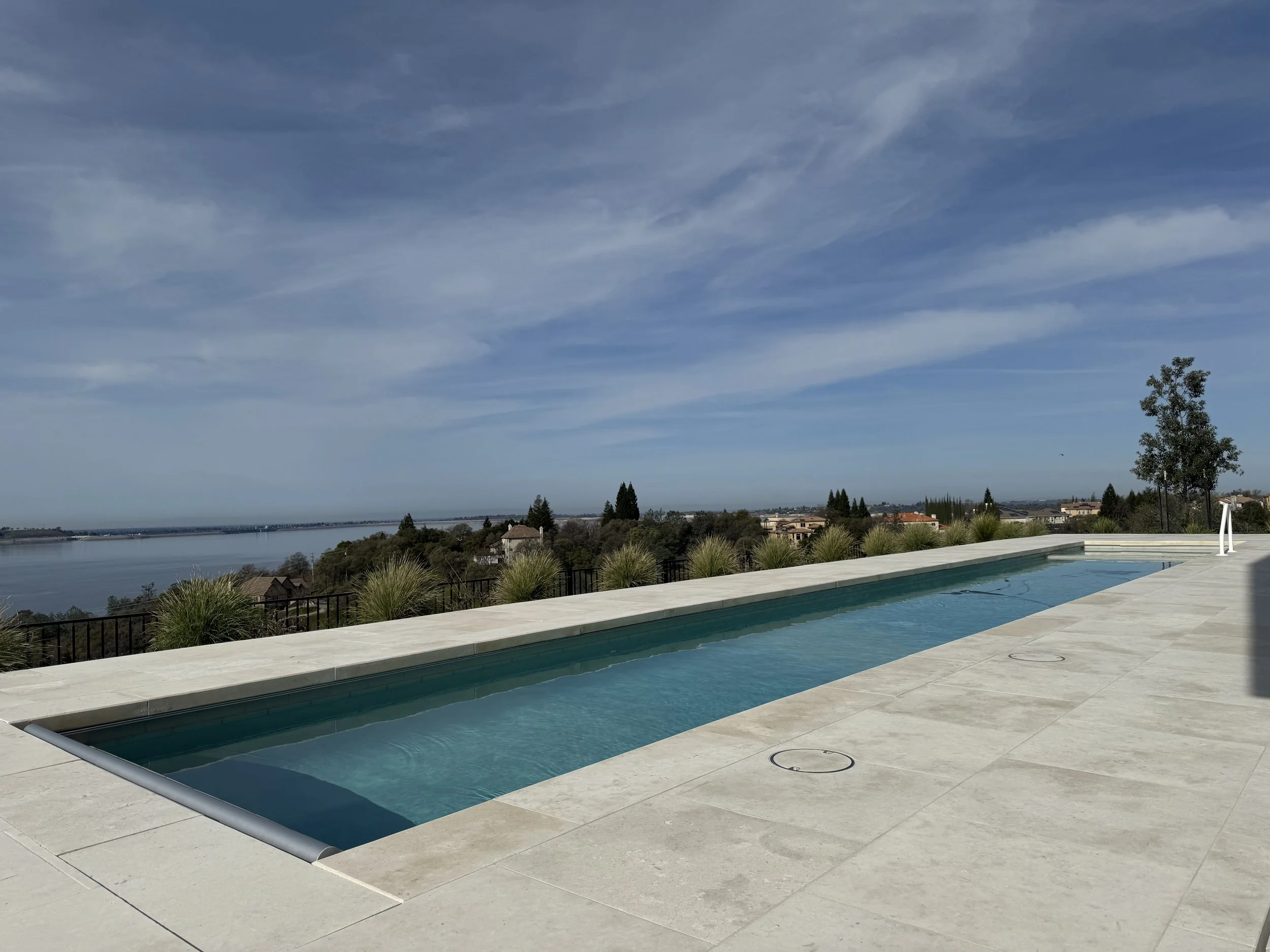 White Paving and Coping