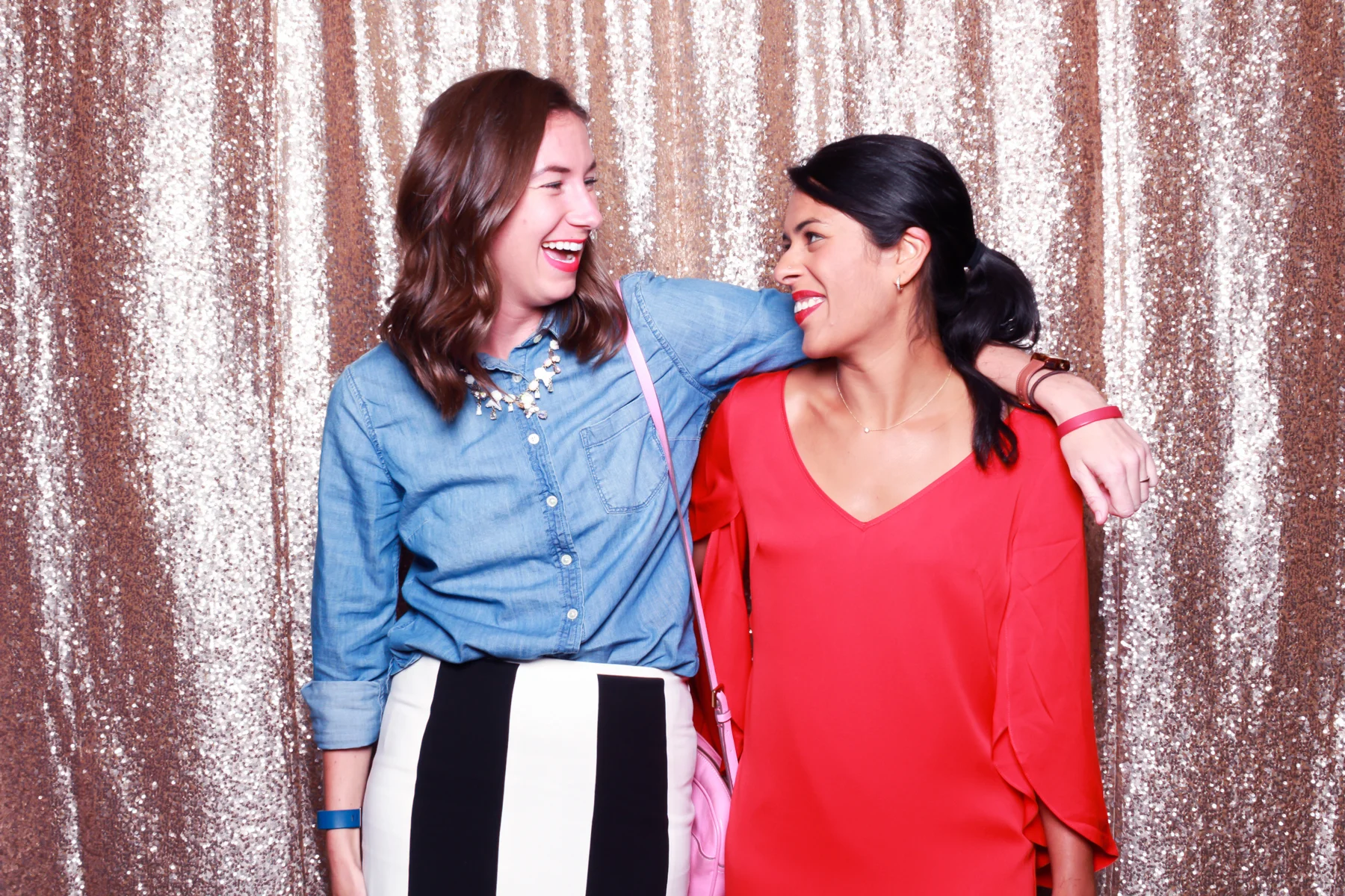 Stephanie Meyer of The Color Floral with guest at the Unzipped party 