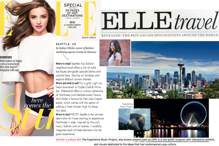 Sydney Mintle featured in Elle Magazine