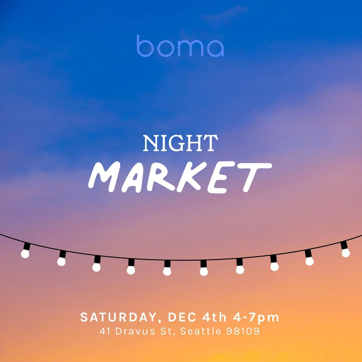Boma Announces Holiday Night Market 