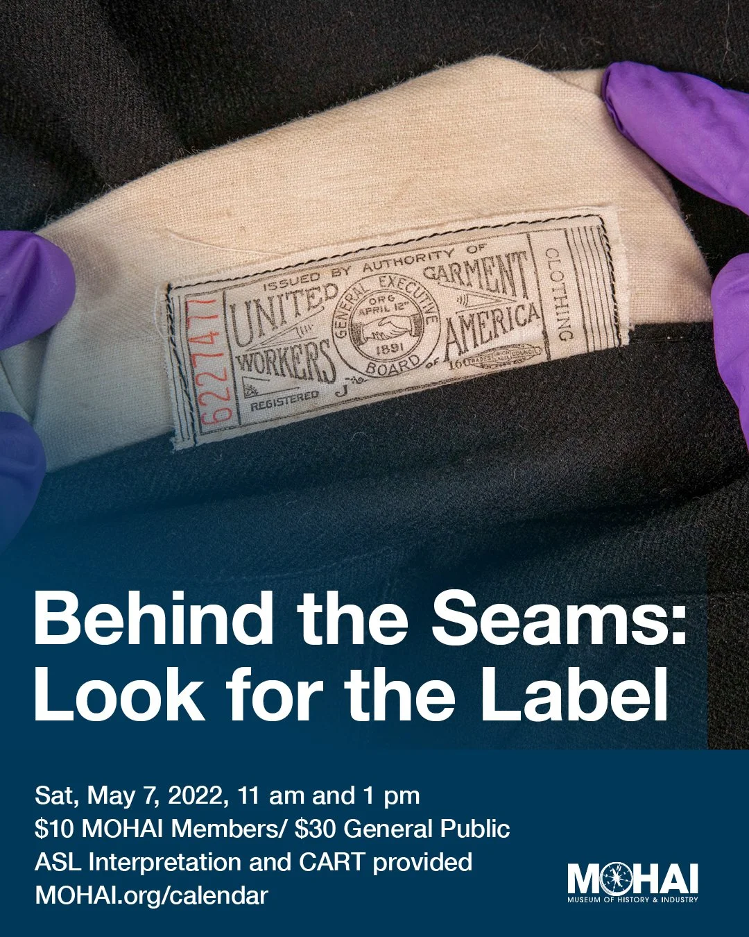 Go Behind the Seams at MOHAI in May 