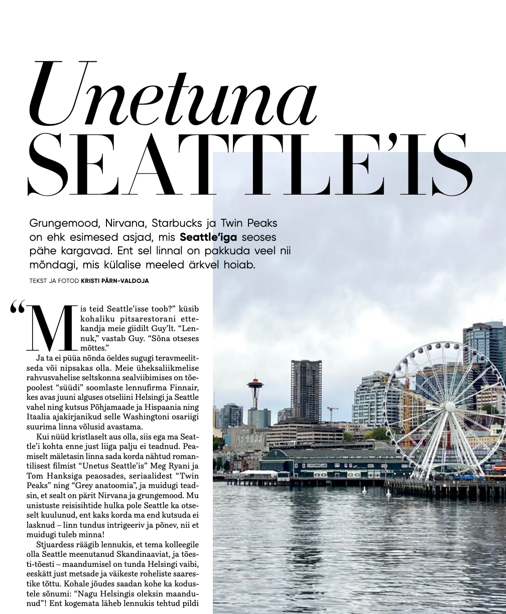 Seattle featured in Estonian fashion magazine Säde