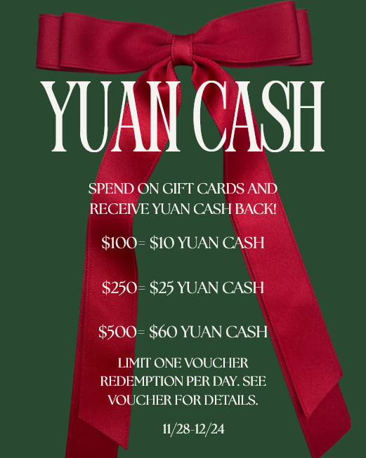 Holiday News: Yuan Spa Cash is Back