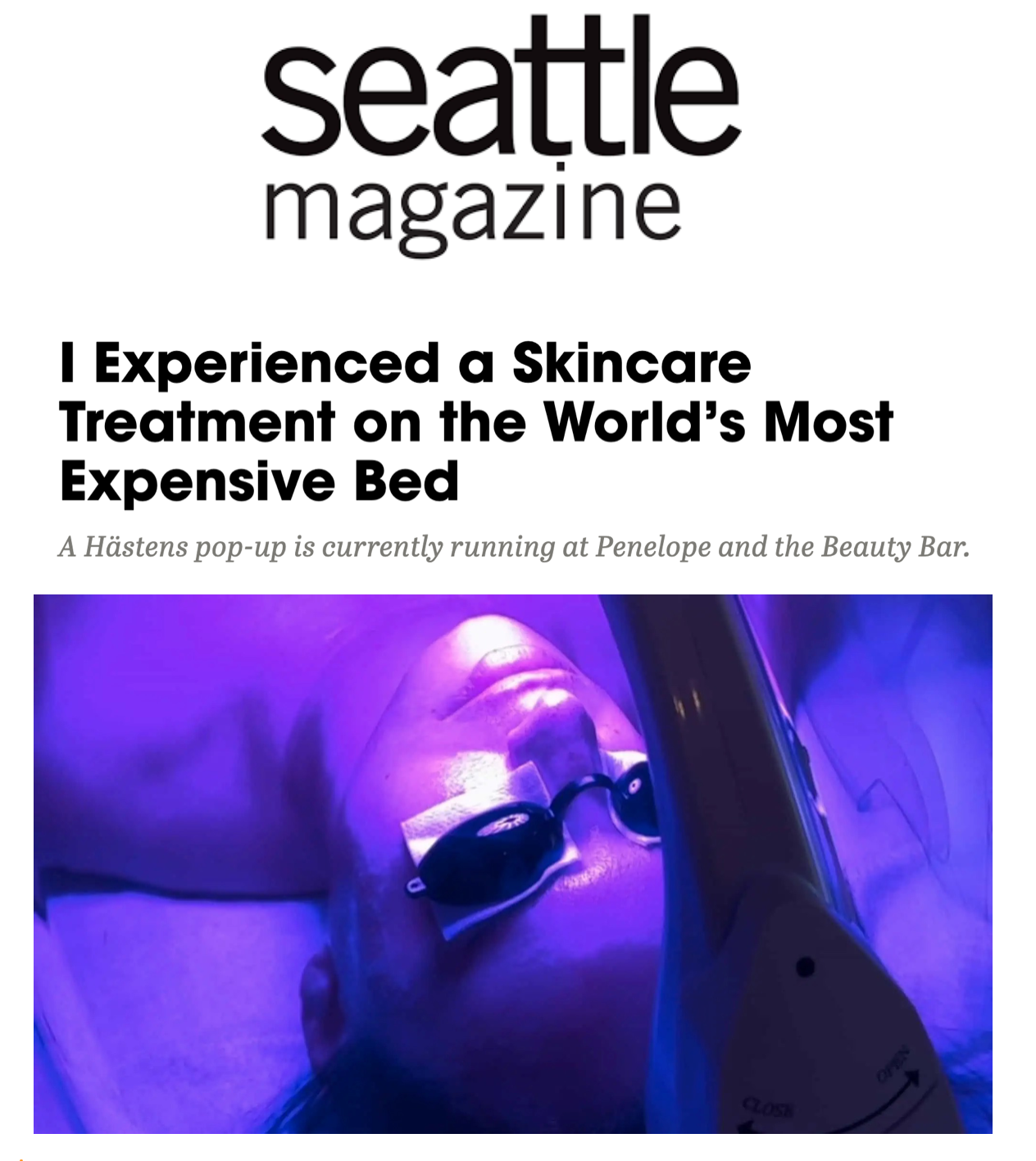 Hästens Featured by Seattle Magazine