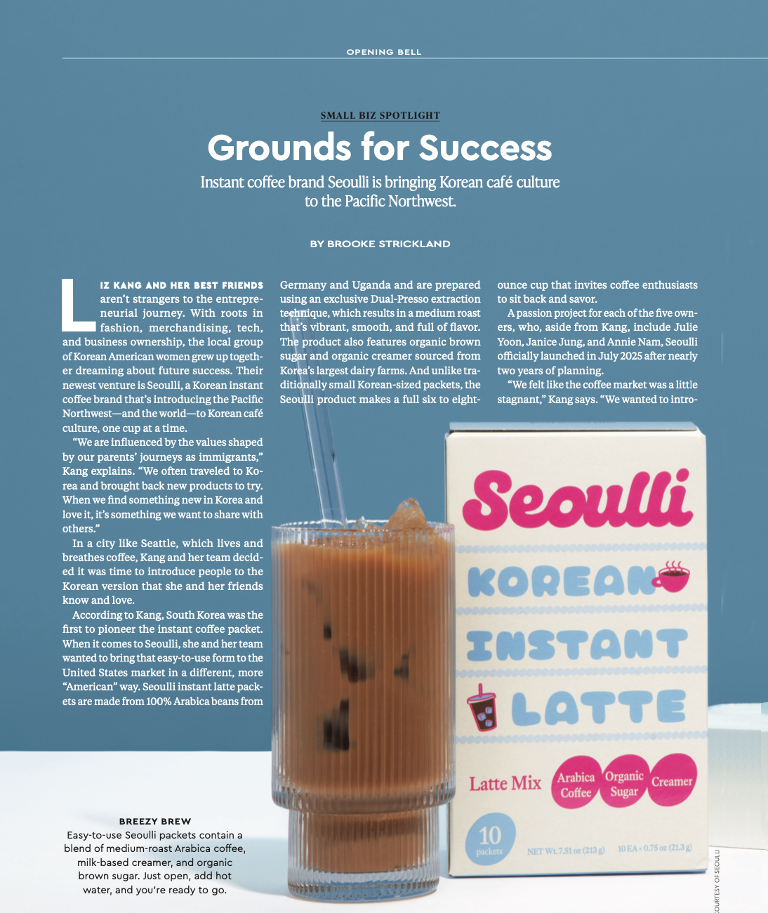 Seoulli Coffee Featured in Seattle Magazine
