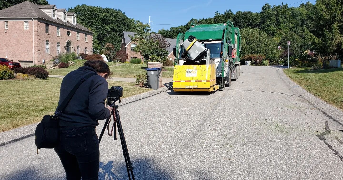 Out this morning getting footage for an upcoming video about changes coming to garbage and recycling collection In Peters Township in 2024! Stay tuned! #ptct7