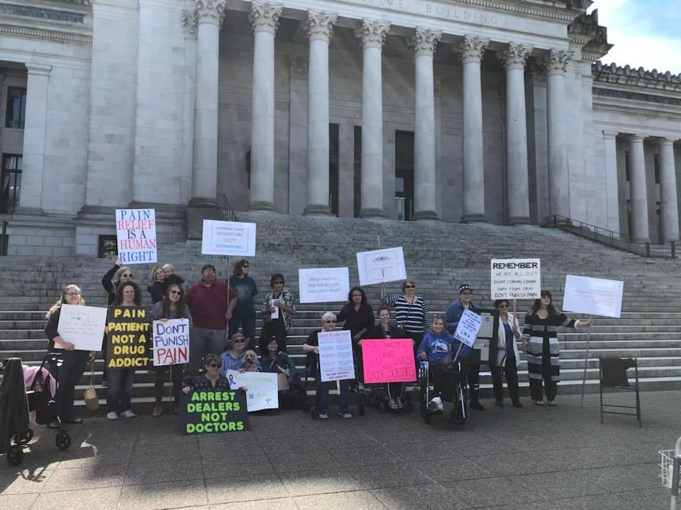 DON’T PUNISH PAIN RALLY IN OLYMPIA, WASHINGTON