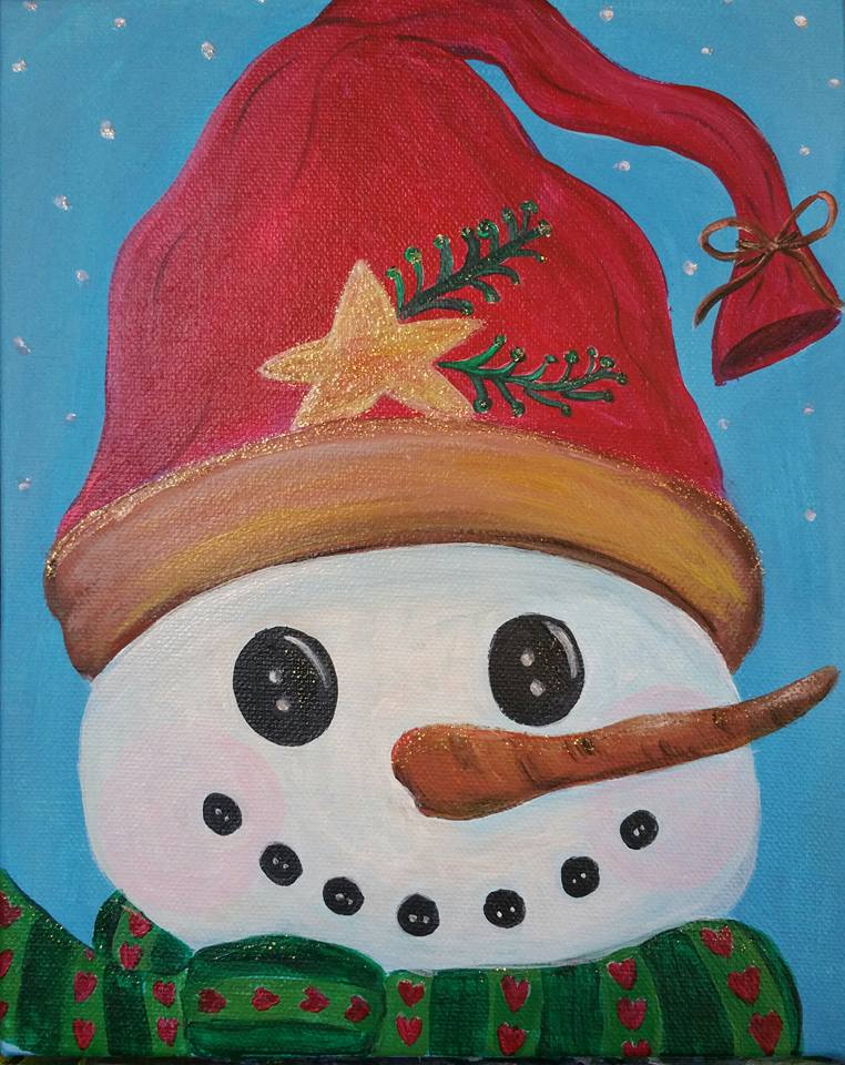 Snowman with glitter