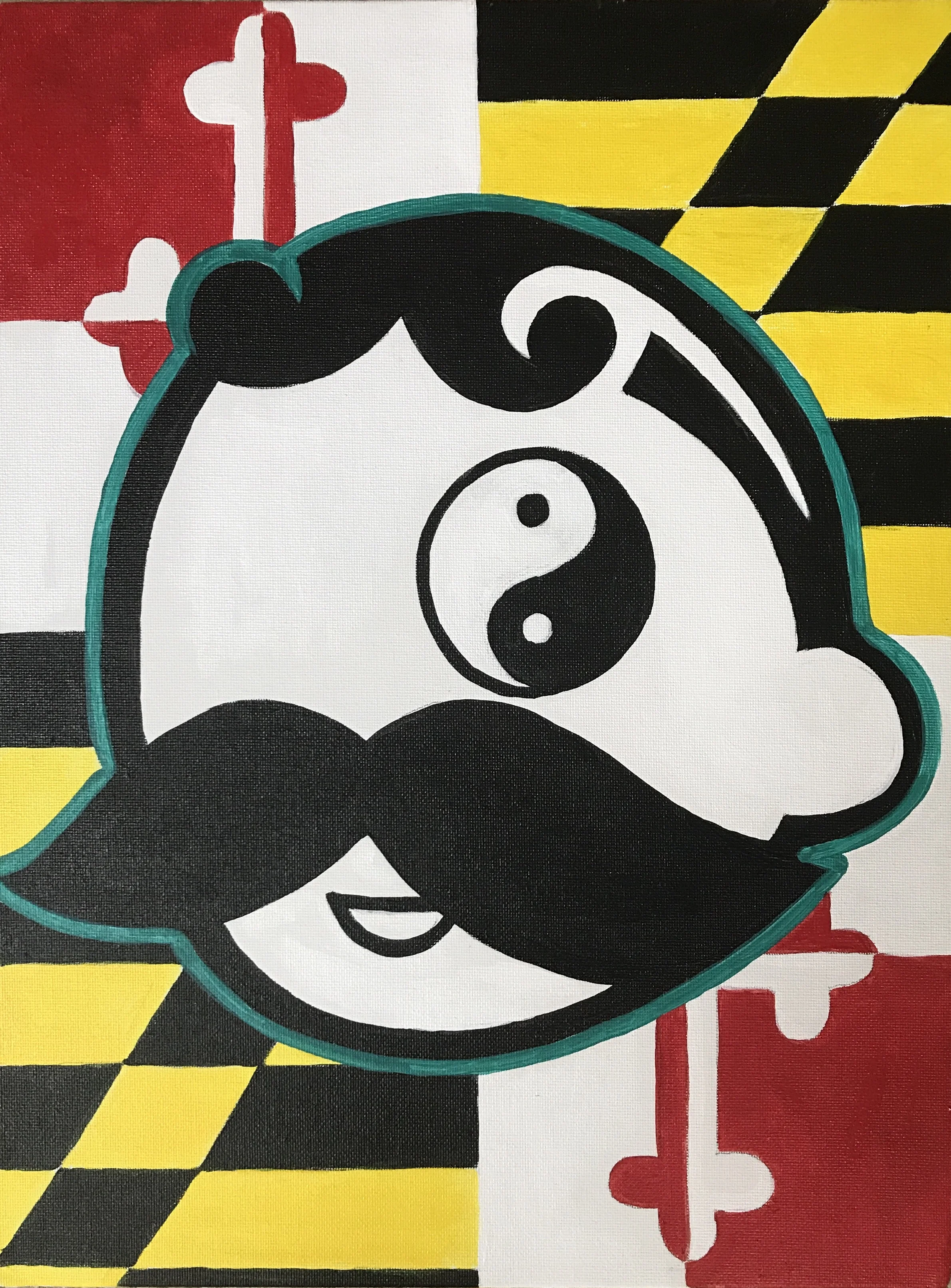 Painting for Chesapeake Women's Rugby.