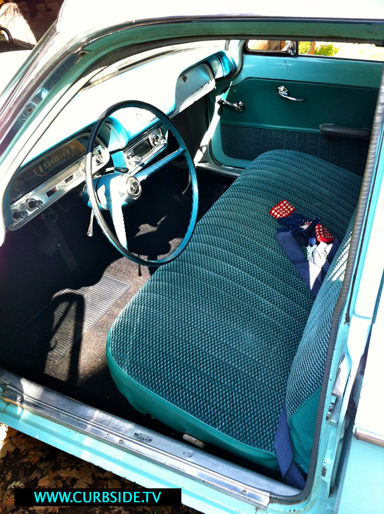 Front seat of the 1961 Corvair Lakewood wagon