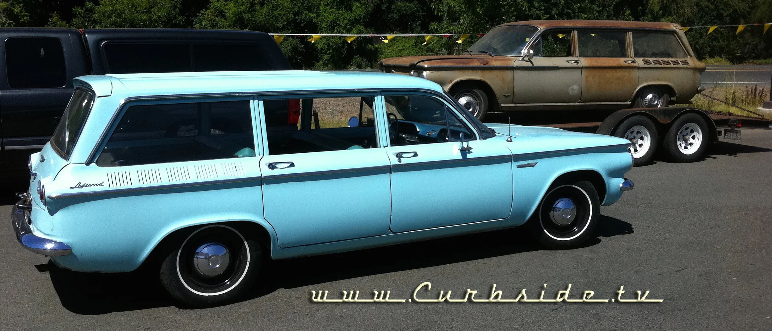 1961 Corvair Lakewood wagon and 1962 Corvair 900 Wagon
