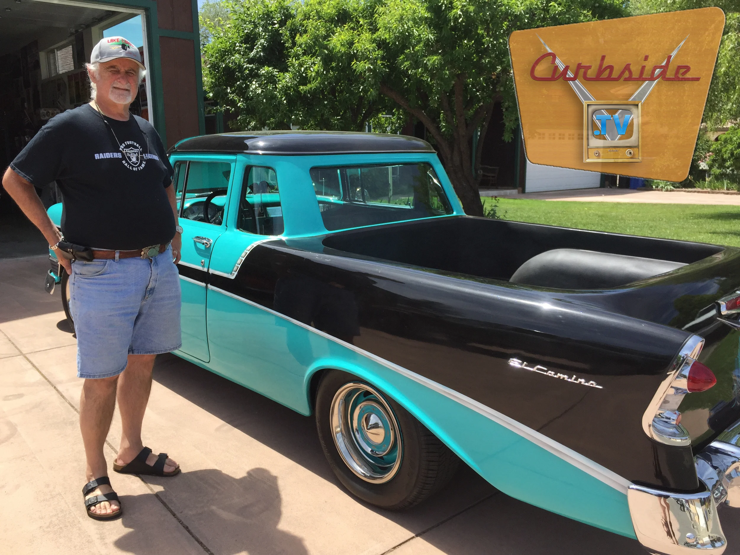 Joe Colabella and his custom 1956 Chevrolet El Camino 60th Anniversary Special