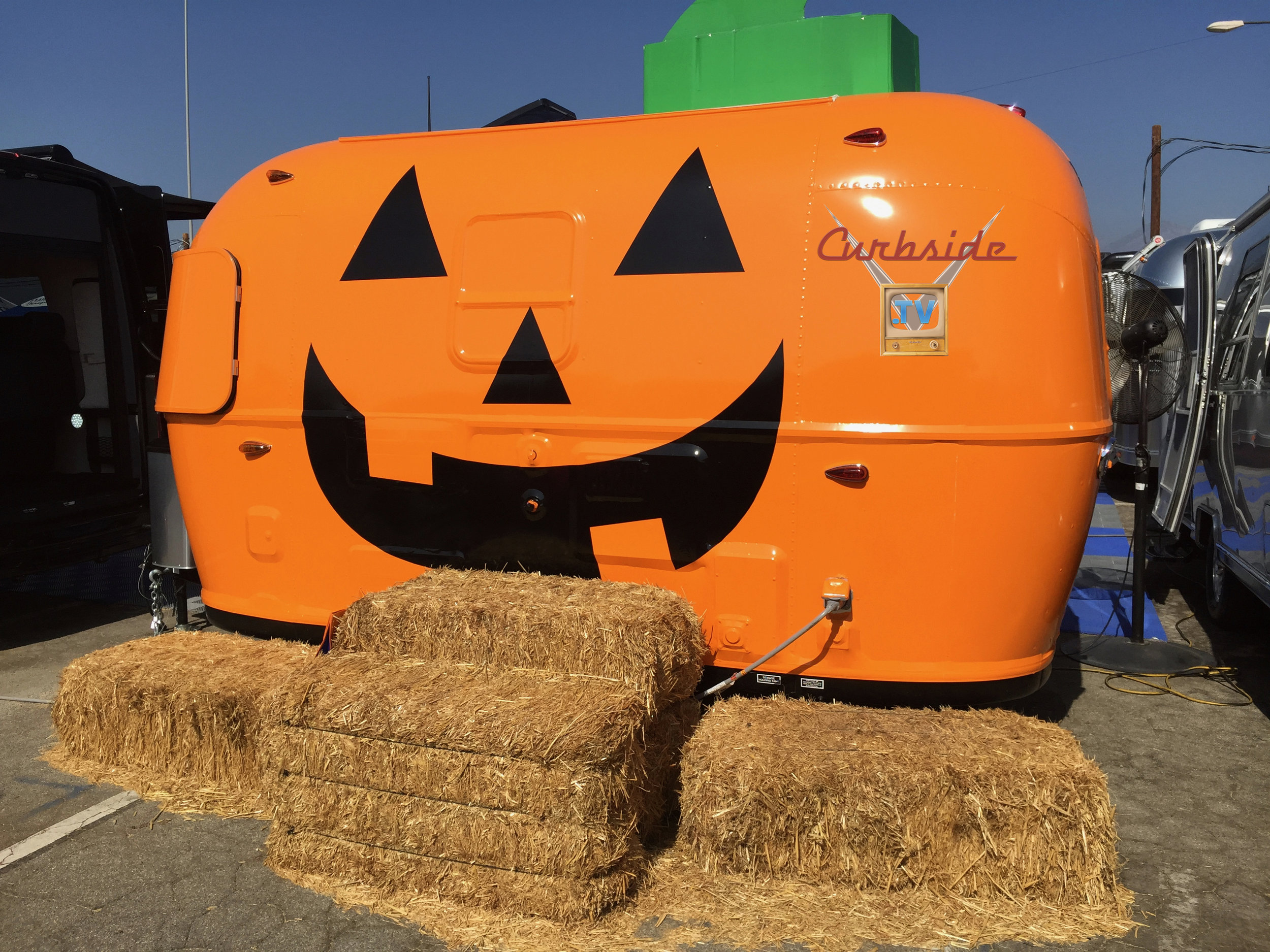 Pumpkin-wrapped Airstream