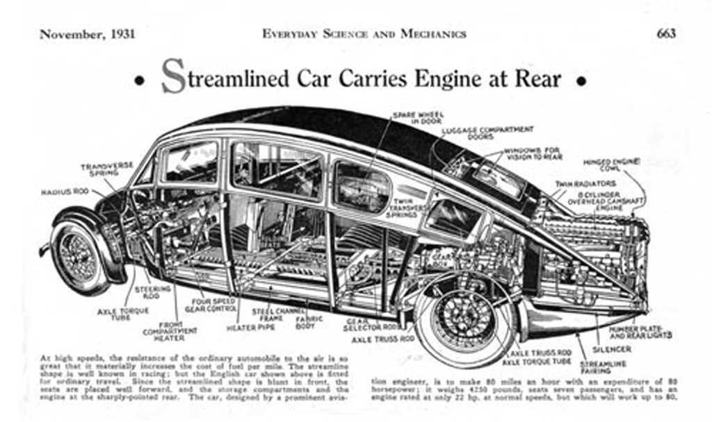 Burney Streamliner cutaway view