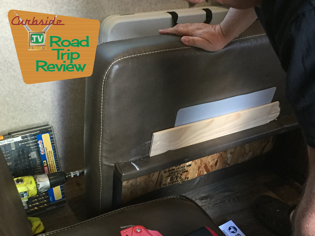 The spacer and bearing material held in place with tape before they're permanently installed. 