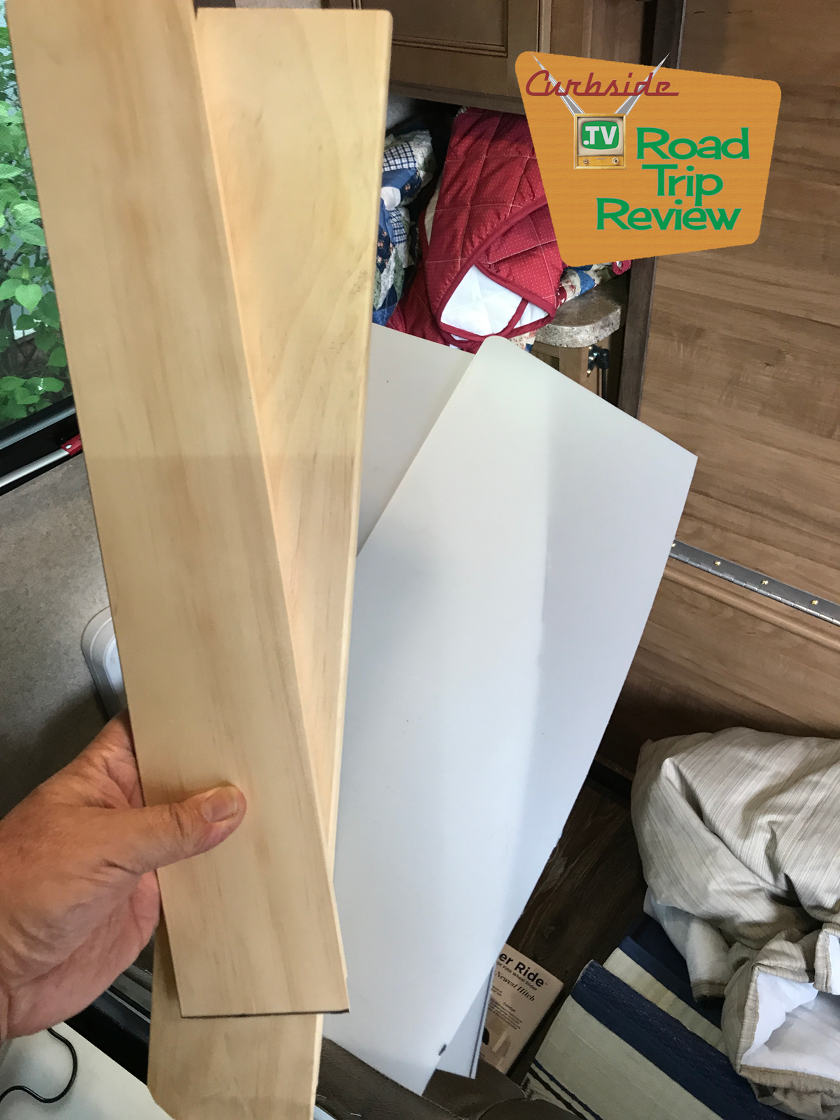 The spacers and cutting board material ready for installation.&nbsp;