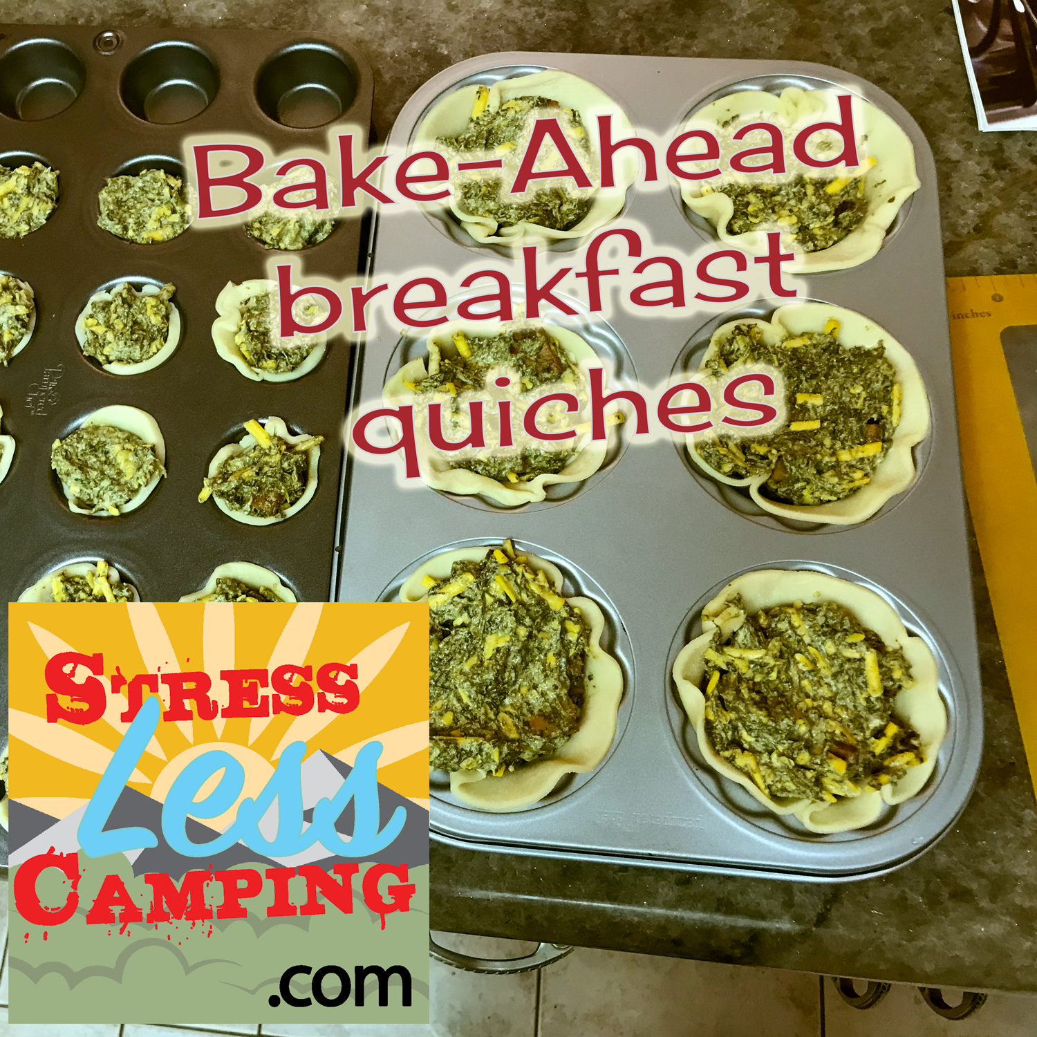 Make-ahead breakfast quiches for StressLess Camping