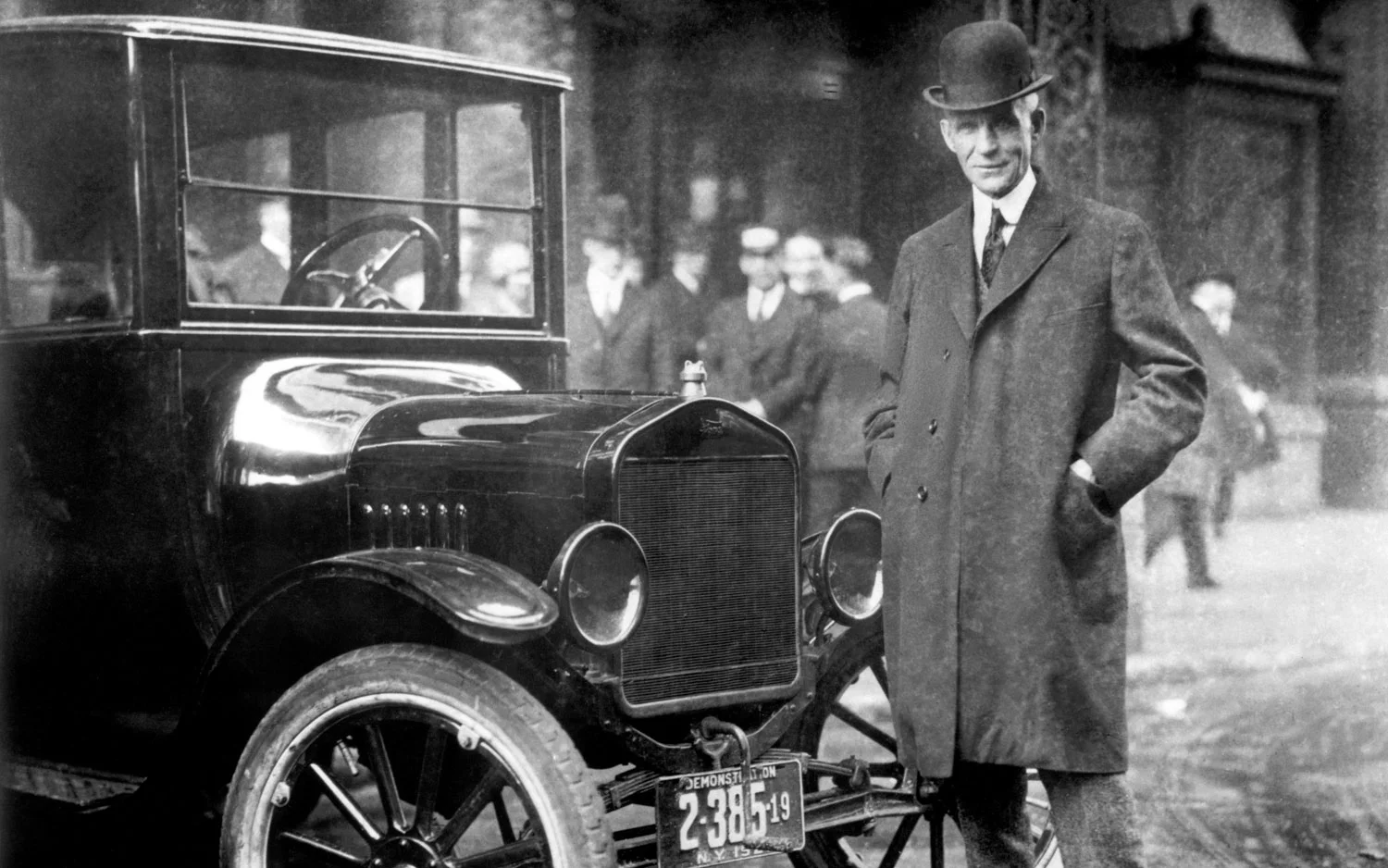 Henry Ford and his world-changing creation.