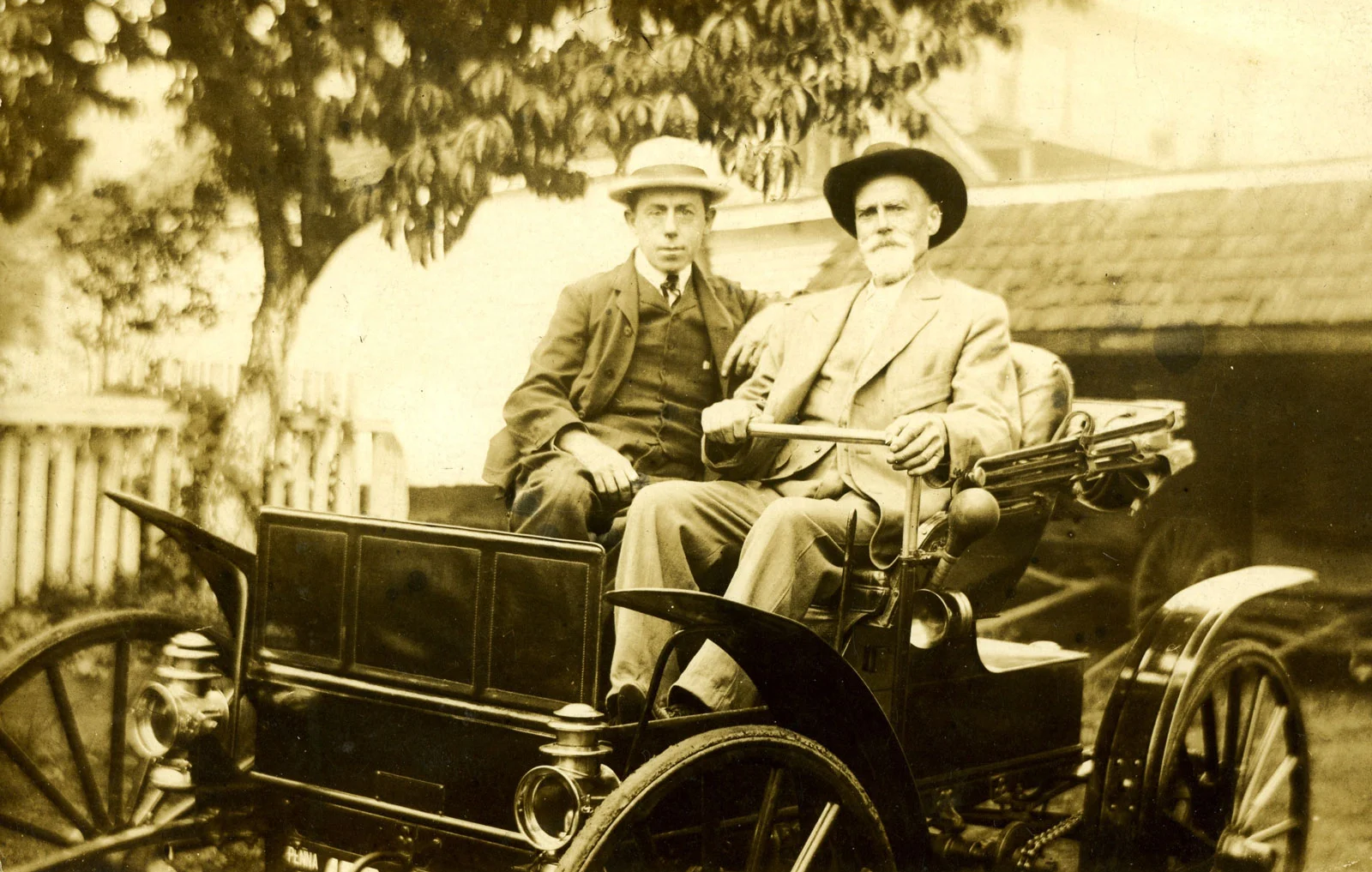 This is Sears number 1085 which was owned by John H. Howard. John gave one of the testimonials in the Sears advertisement booklet called "What Sears Owners Say". In his letter dated June 10, 1910 he says"Dear Sirs: - I received your motor car in Aug…