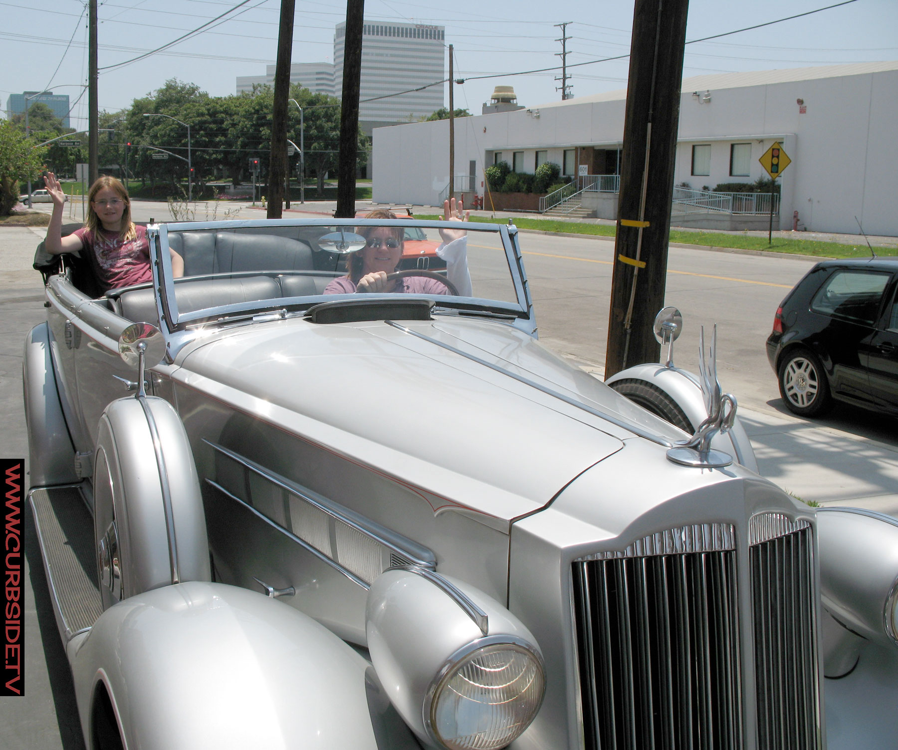 Enjoying a ride in Joseph Stalin’s beautiful Packard.