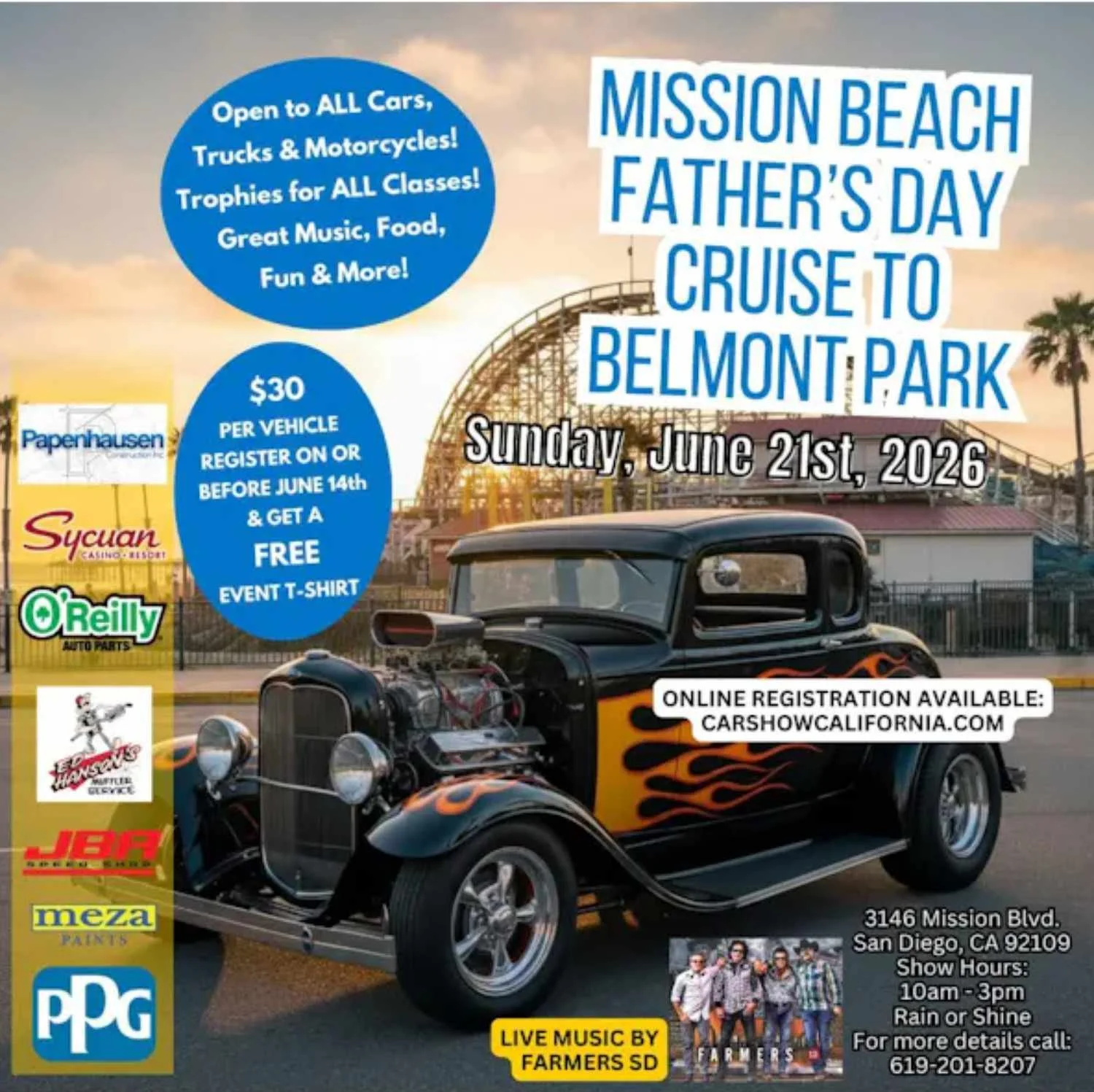 Belmont Park, CA - Father's Day Car Show