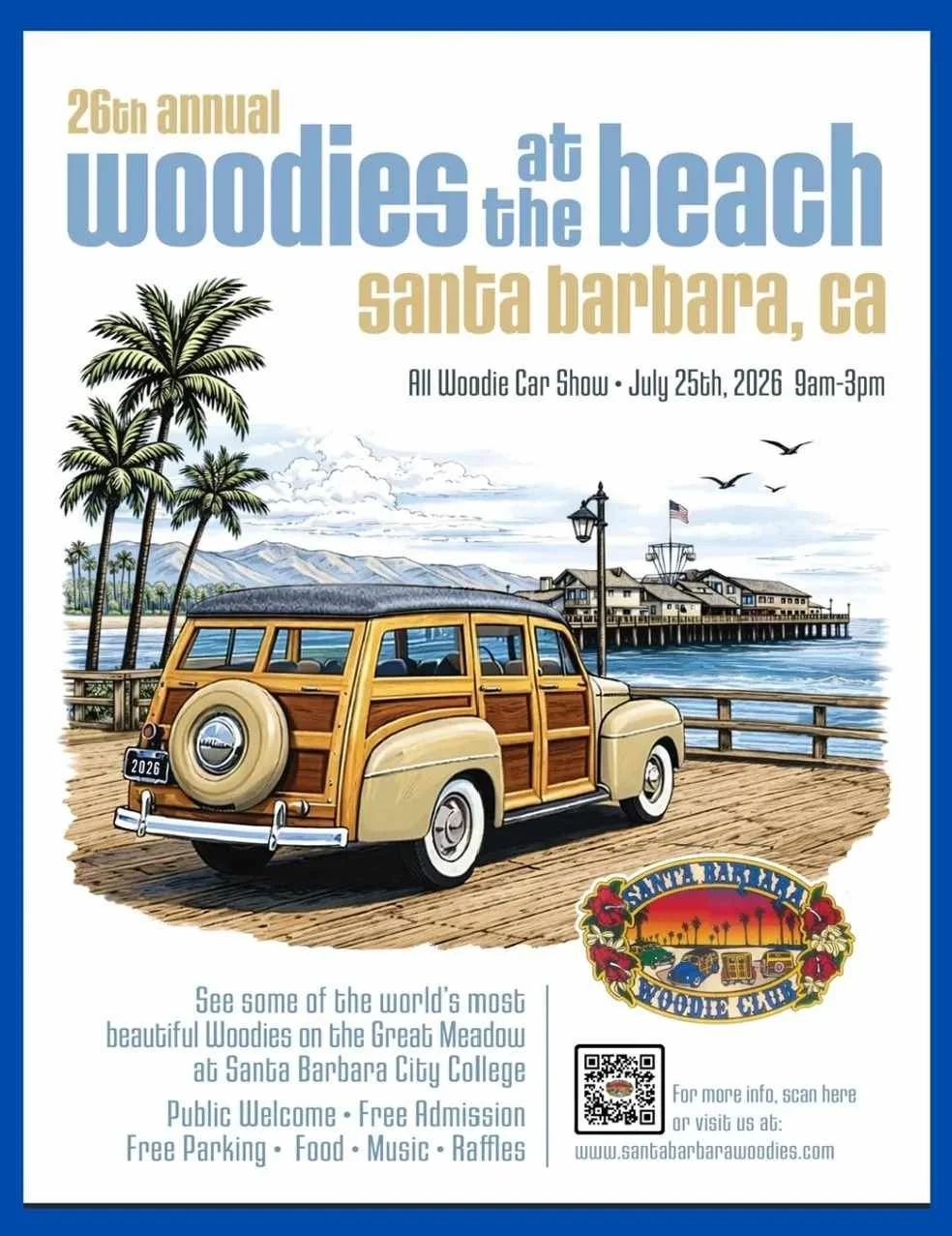 Woodies at the Beach - Santa Barbara