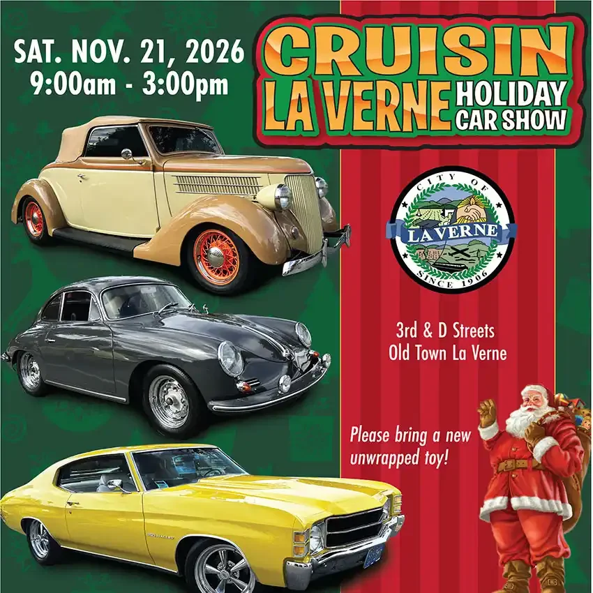 LaVerne CA; Cruisin' LaVerne Holiday Car Show 2026