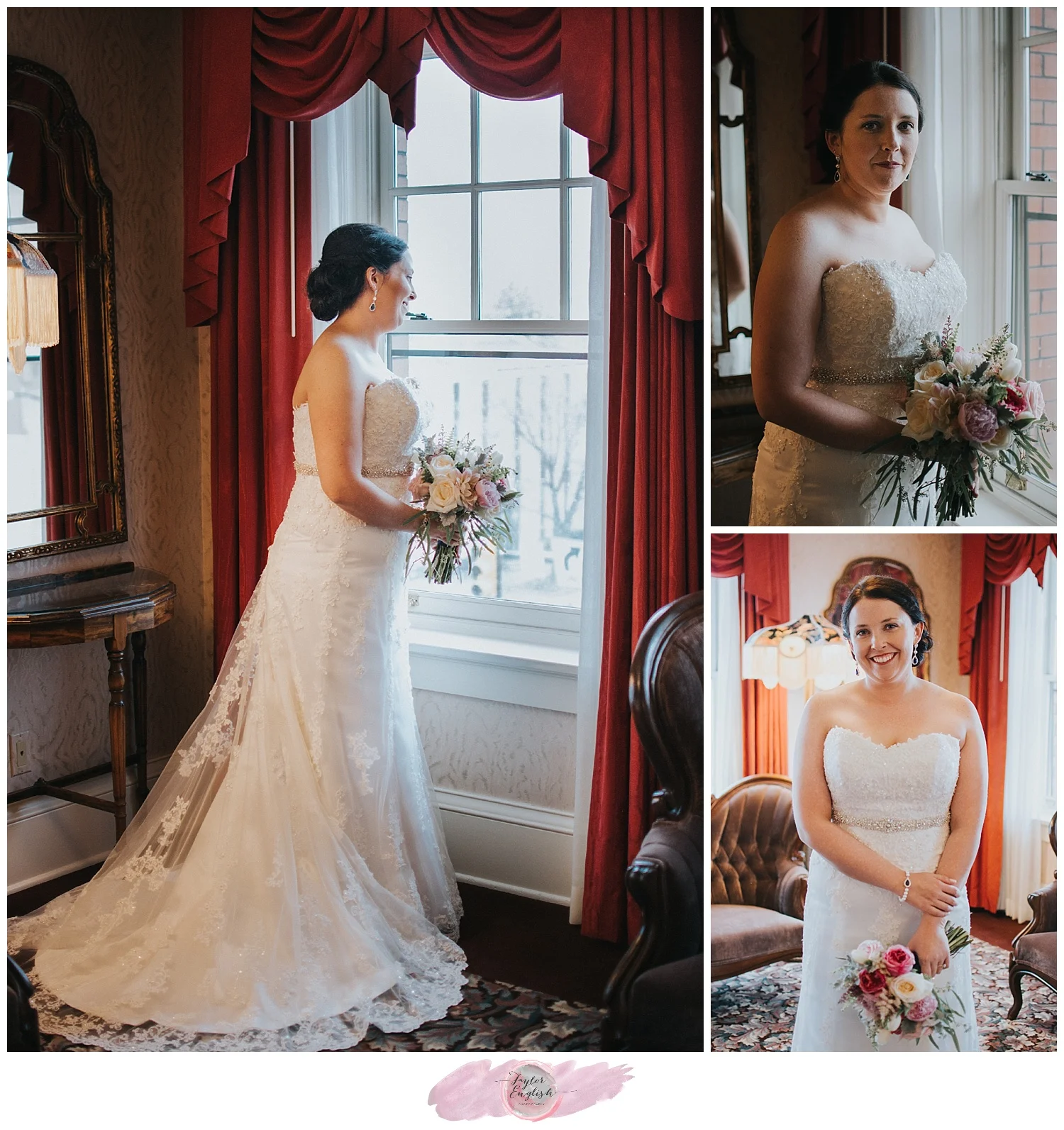 Such an elegant room for beautiful bridal portraits
