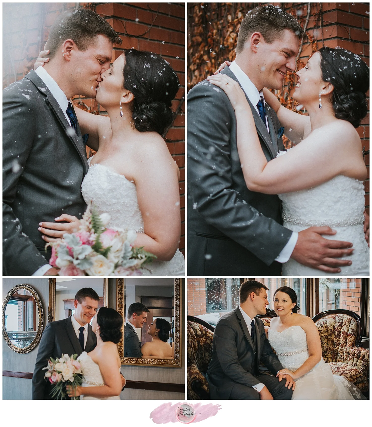 The snowstorm came up suddenly on the forecast, but it didn't leave these two chilly!