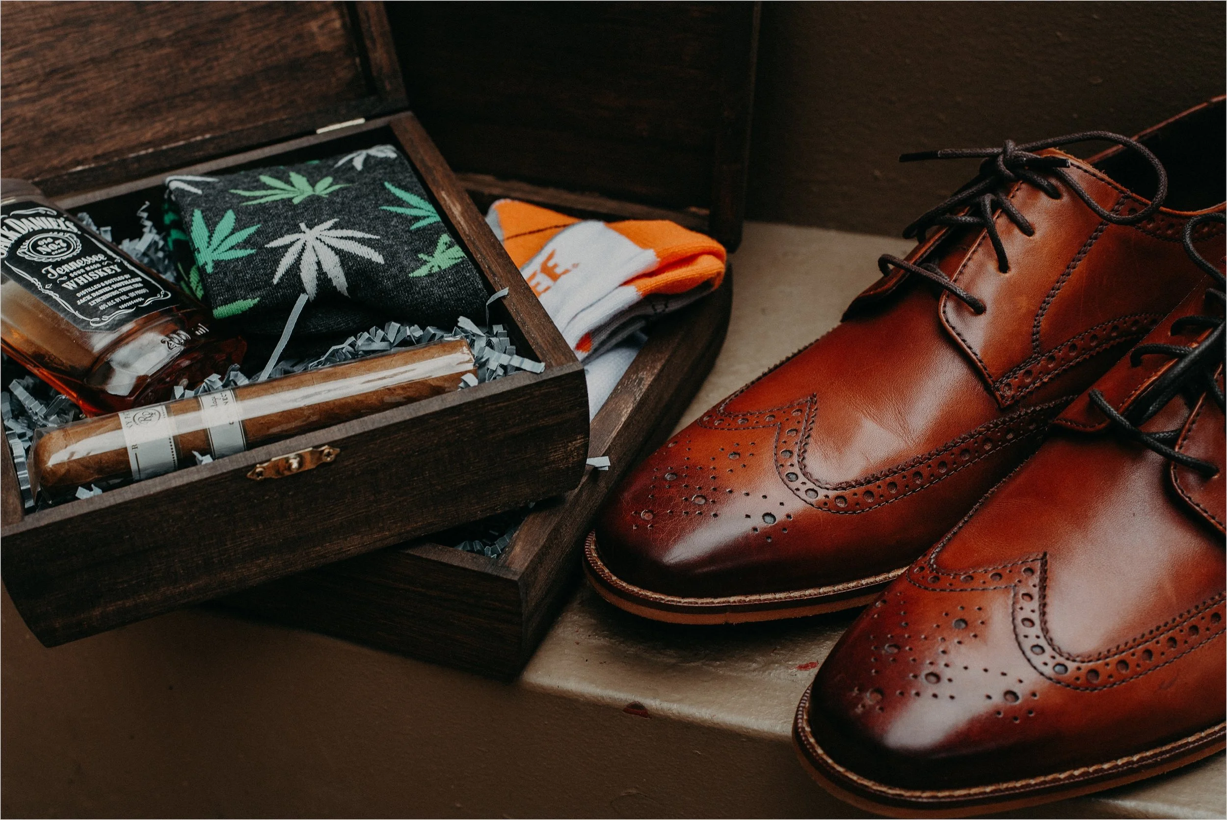 Marijuana inspired groomsmen gifts and details