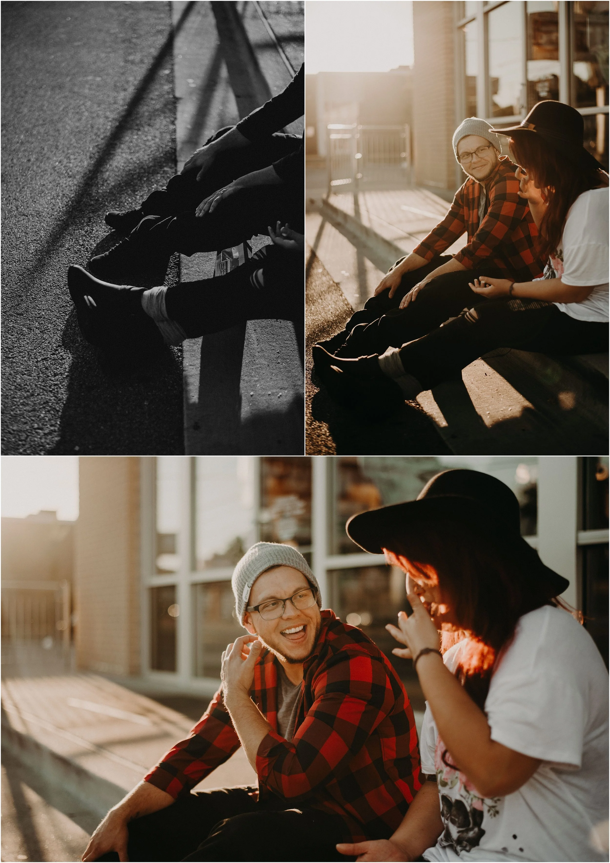 Love story photo session at Krispy Kreme