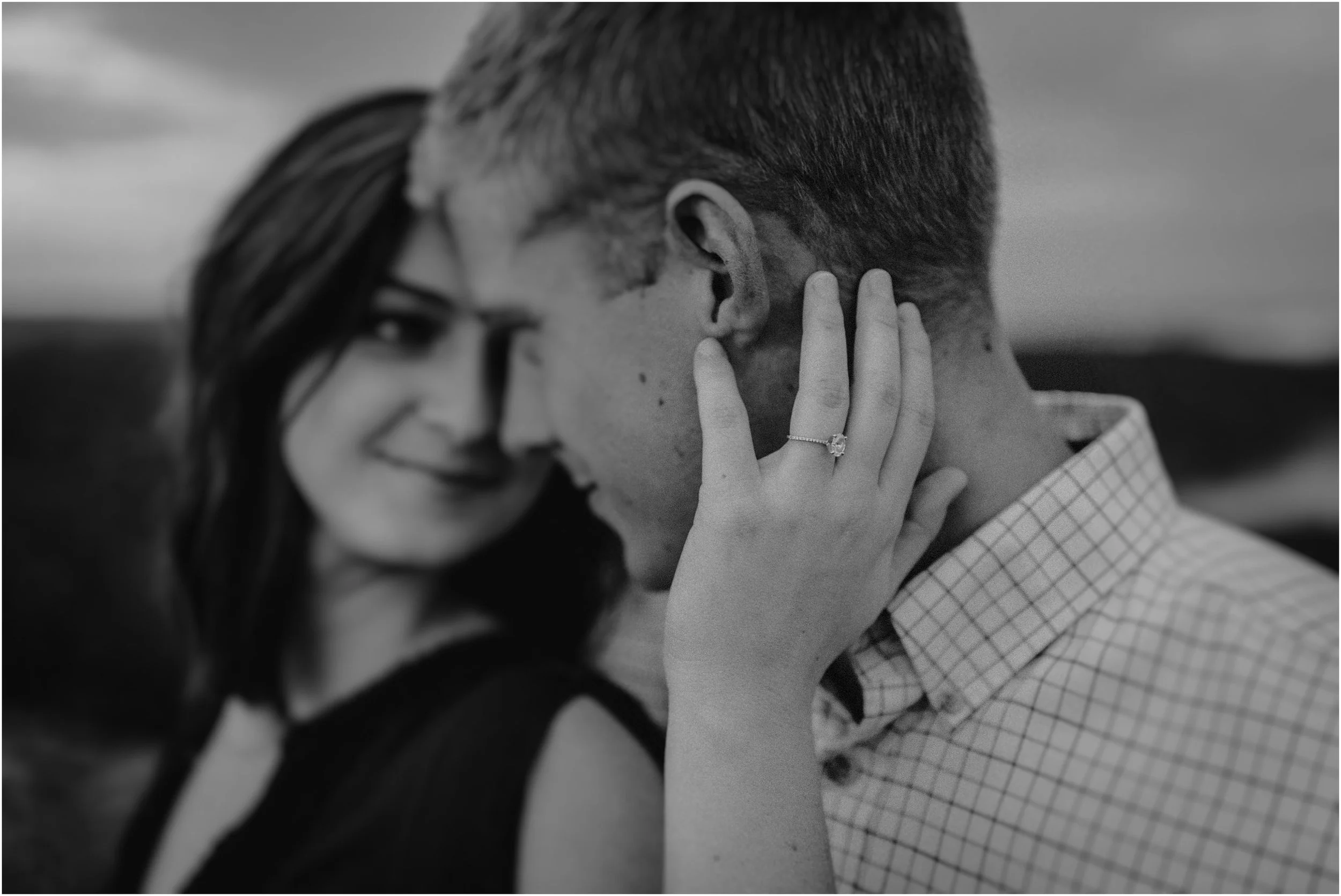Intimate ring shot on a couple on Raccoon Mountain