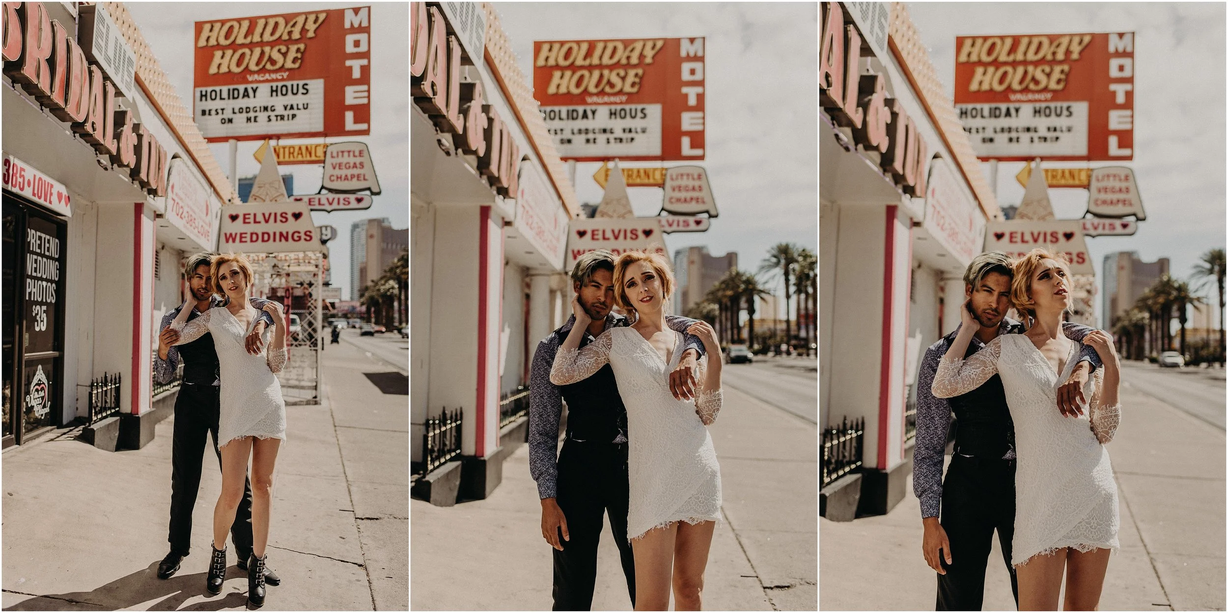 Las Vegas elopement at the Little White Chapel