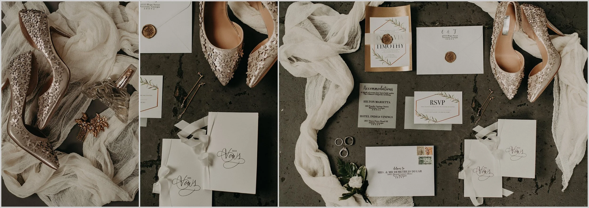 Timeless stationary by Interprintations and beautiful bridal accessories