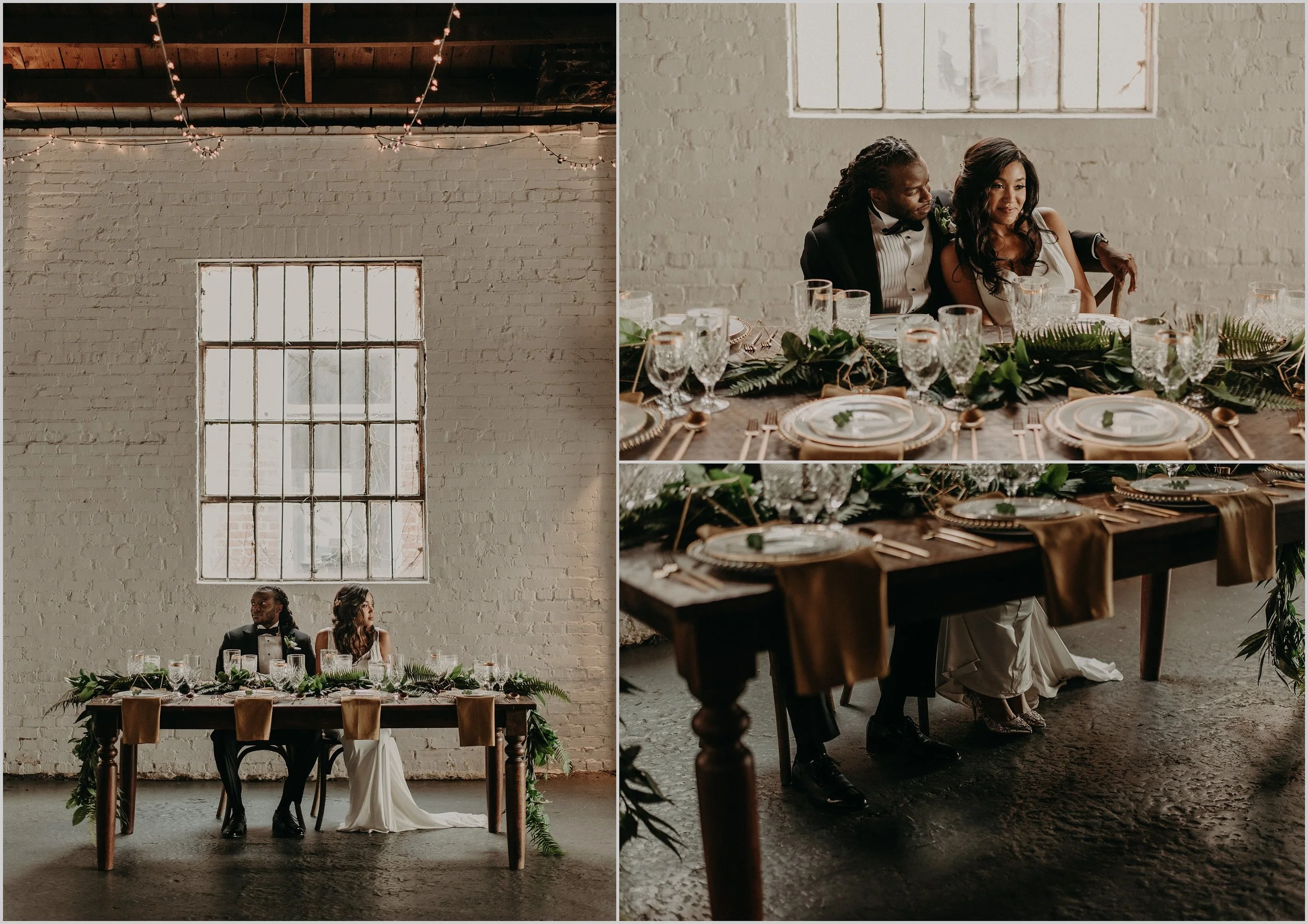 Modern and romantic wedding table design