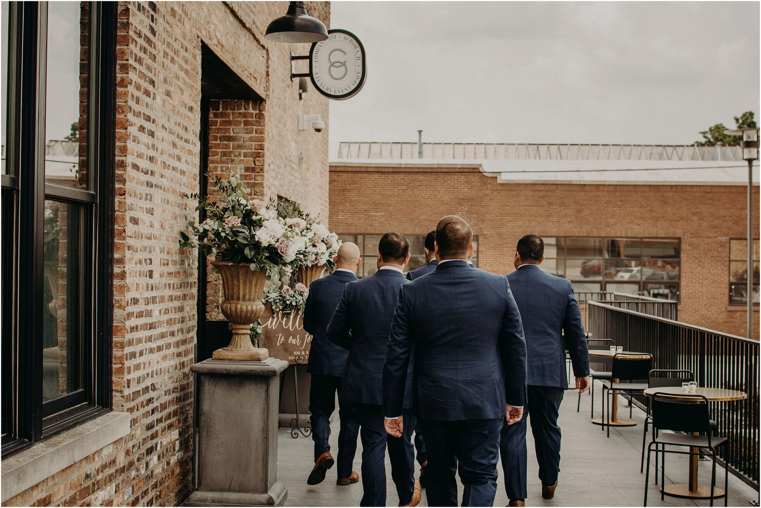 The groom and groomsmen arrive to Co 251