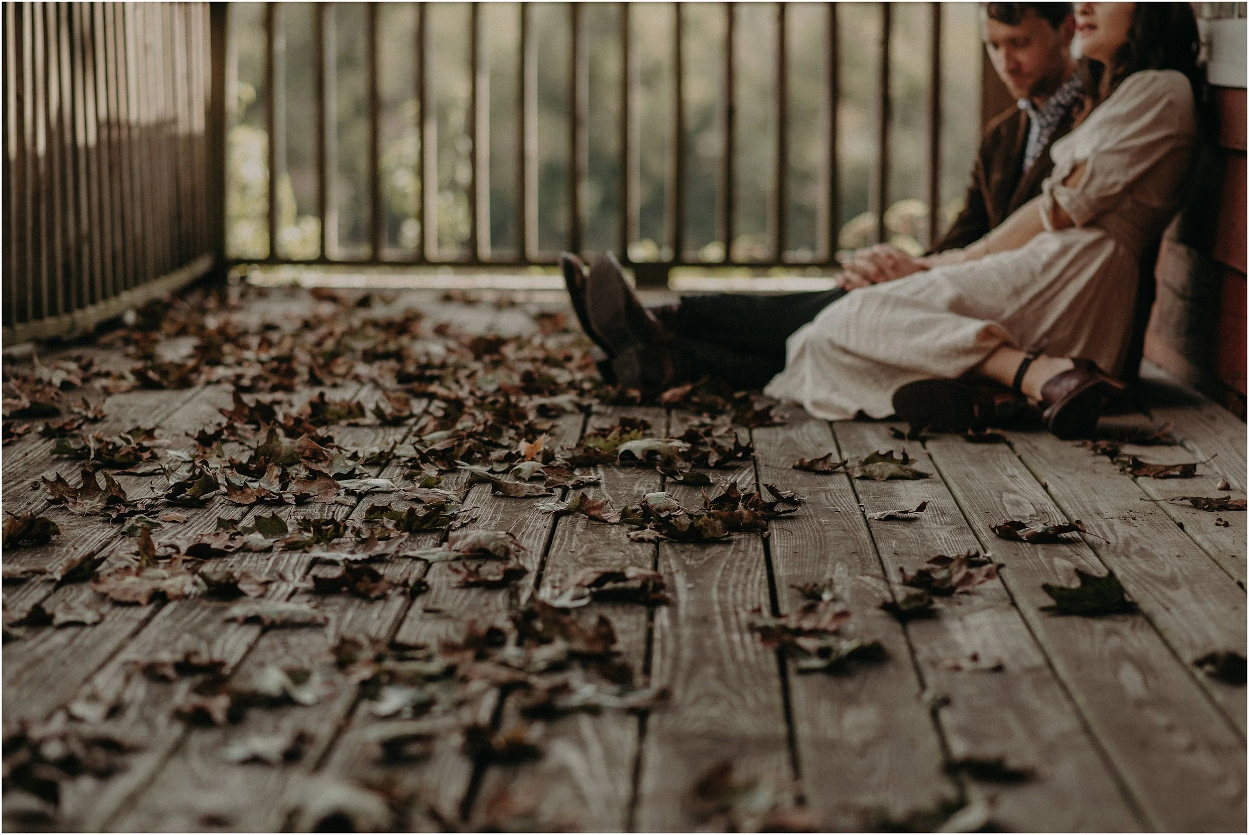 Fall elopement on the porch of this Nashville, TN cottage