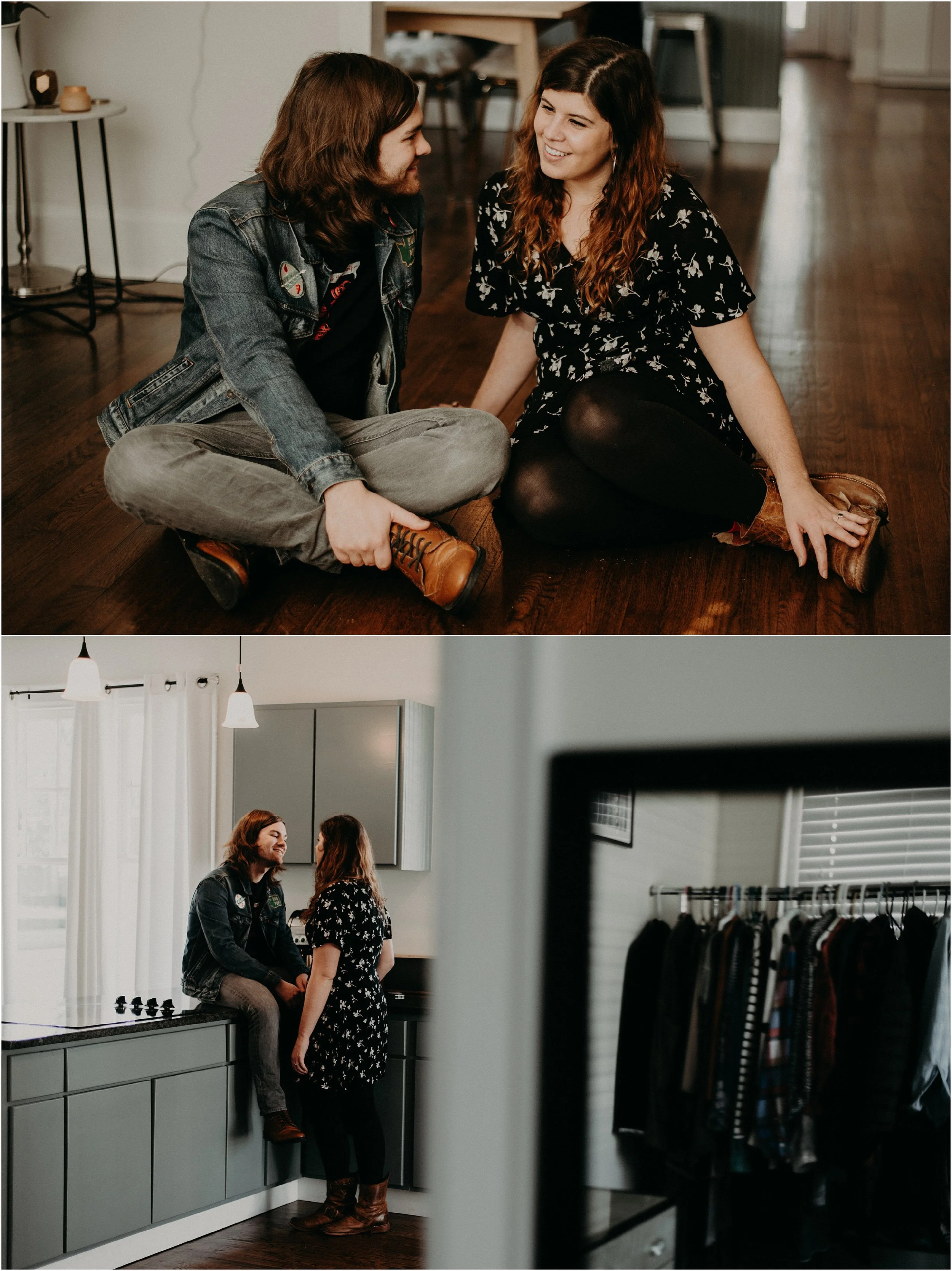 Hip couple relaxes in their Chattanooga, Tennessee home