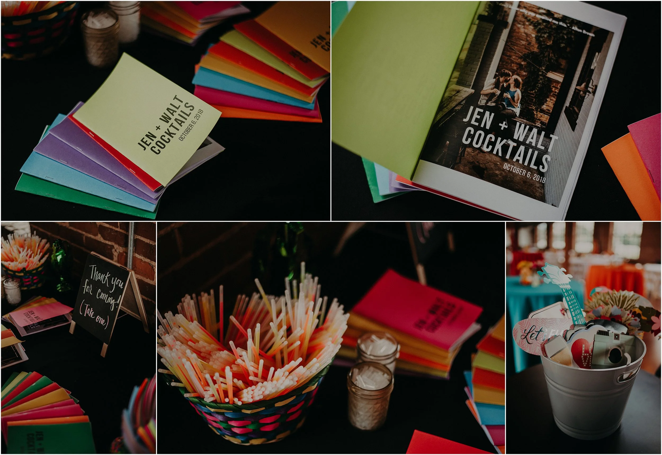 Cocktail recipe book as wedding favors for their guests