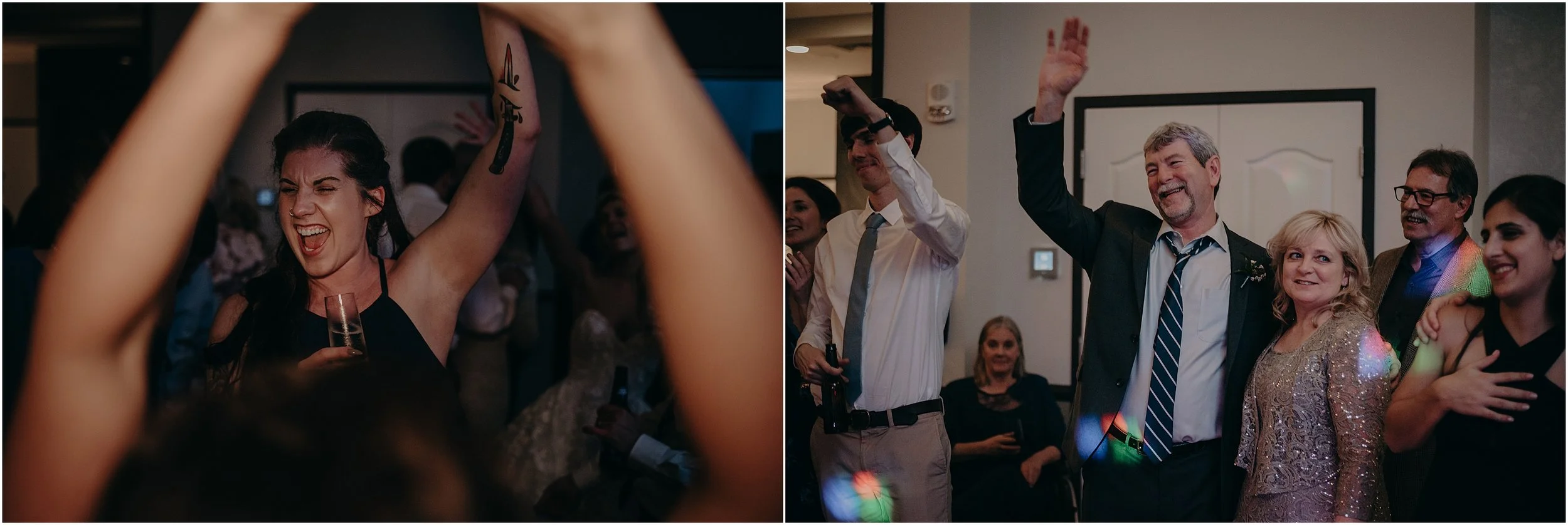 The crowd has a good time