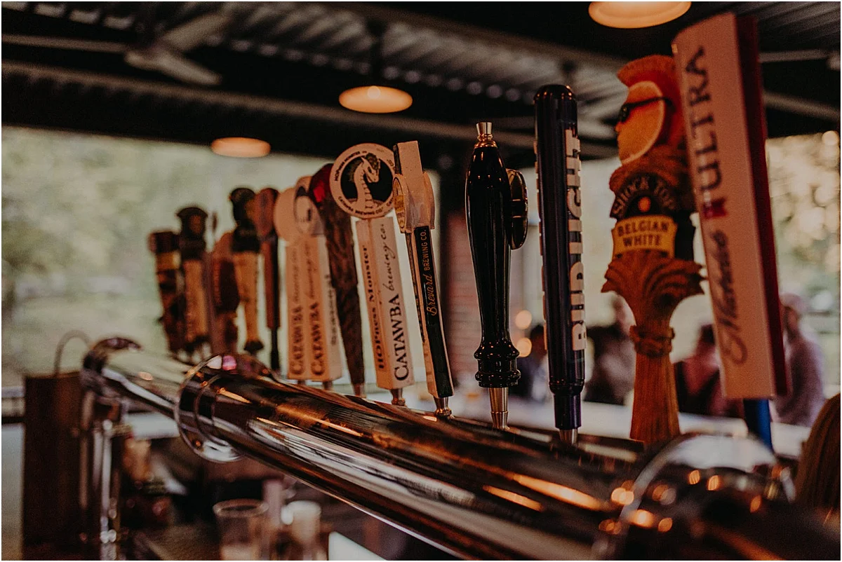 beer tap at wedding reception