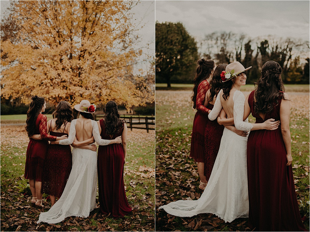 A beautiful bohemian folk wedding in November with an eye-catching autumn palette
