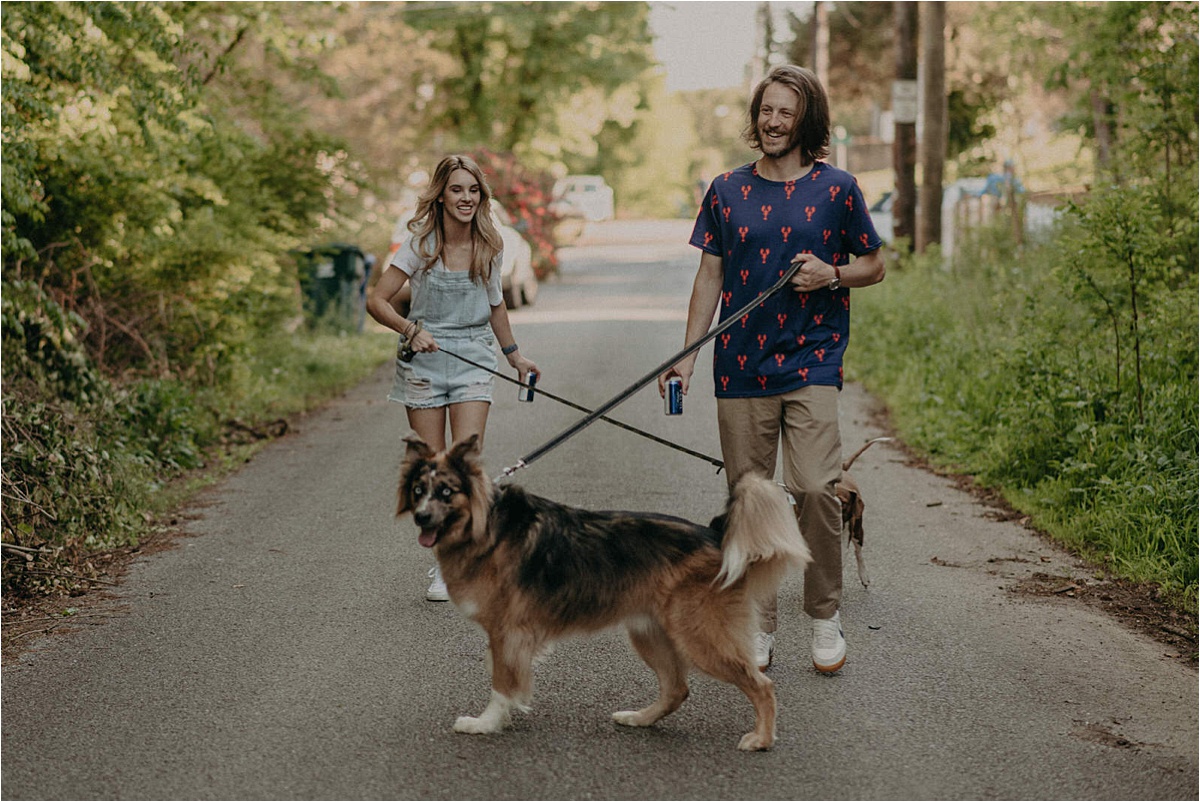 fun outdoor engagement session by chattanooga Tennessee wedding photographer taylor english photography