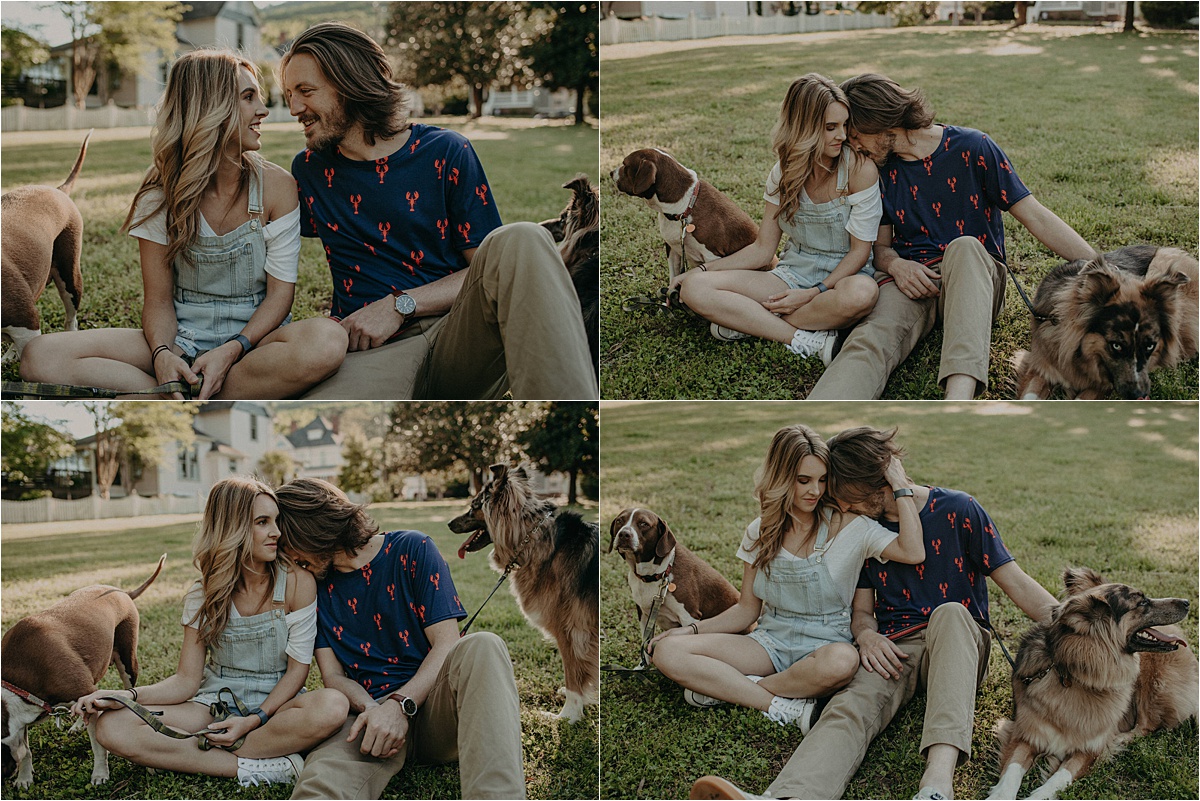 fun outdoor engagement session by chattanooga Tennessee wedding photographer taylor english photography