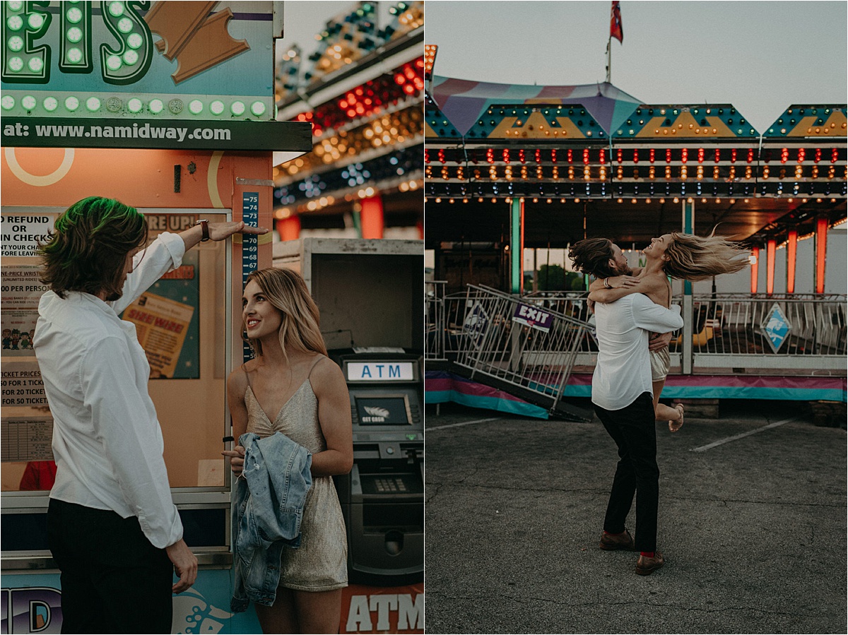 fun outdoor engagement session by chattanooga Tennessee wedding photographer taylor english photography