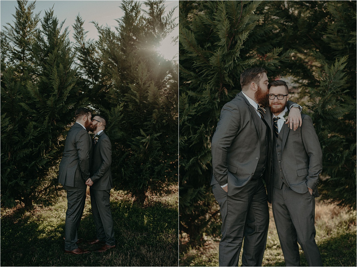 A same-sex winter wedding at the Church on Main